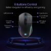 Portronics Toad One Bluetooth Mouse with 2.4 GHz & BT 5.3 Dual Wireless, 6 Buttons, Rechargeable, RGB Lights, Connect 3