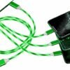 RGB Glowing LED Charging Cable | Gradual Flowing Light Multicolour USB Cord | Fast Charging & Data Sync Wire for Smartphones