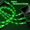 RGB Glowing LED Charging Cable | Gradual Flowing Light Multicolour USB Cord | Fast Charging & Data Sync Wire for Smartphones
