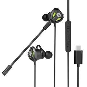 SpinBot BattleBudz C10 Wired in Ear Type-C Gaming Earphones with Detachable Boom Mic | 10mm Drivers | Dedicated Mic